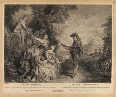Leconは、ドキュメントが大好きです 作： Jean Antoine Watteau